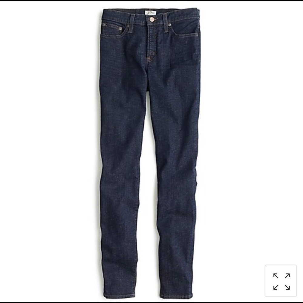 J. Crew 8” Toothpick Jeans Classic wash. Sz 30 EUC